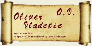 Oliver Vladetić vizit kartica